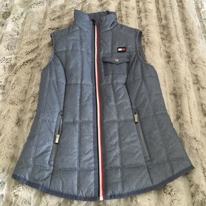 BNWOT Tommy Hilfiger light blue puffer vest XS